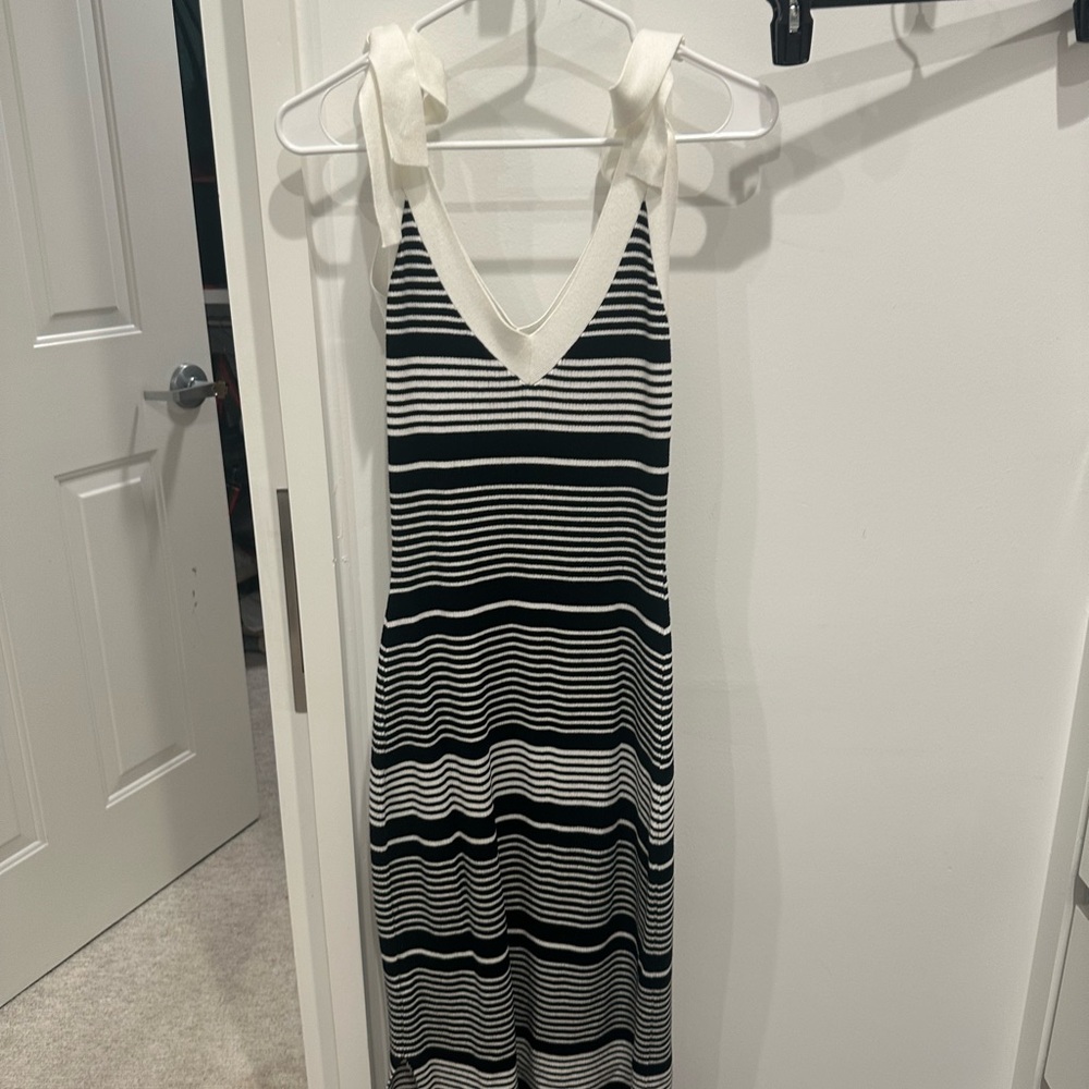 Amazon Monochrome Striped Maxi Dress